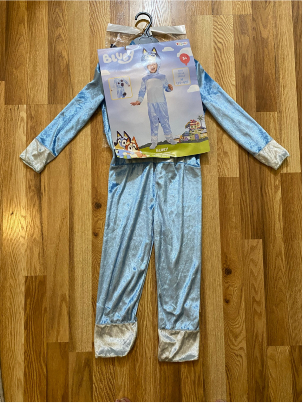 Bluey Costume Size 3T-4T Blue and Silver Unisex NWT